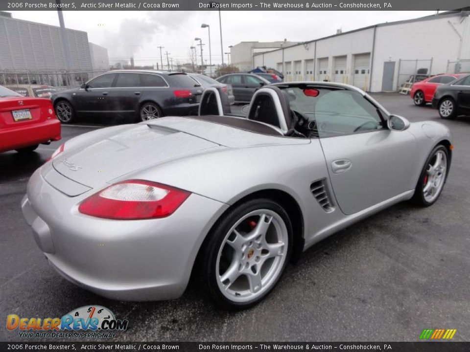 2006 Porsche Boxster S Arctic Silver Metallic / Cocoa Brown Photo #8