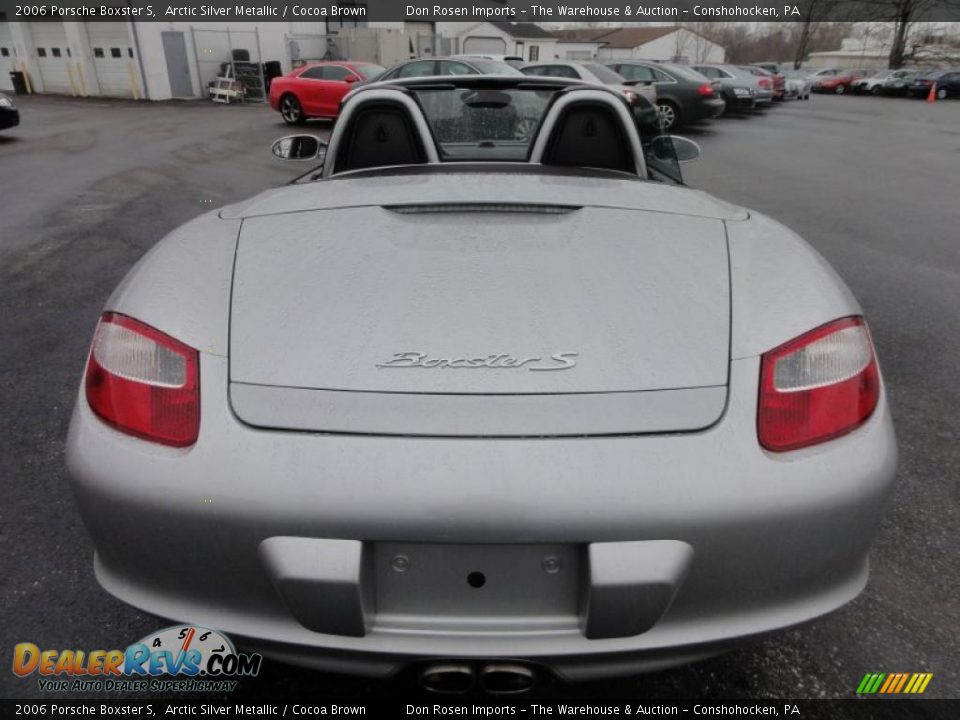 2006 Porsche Boxster S Arctic Silver Metallic / Cocoa Brown Photo #9