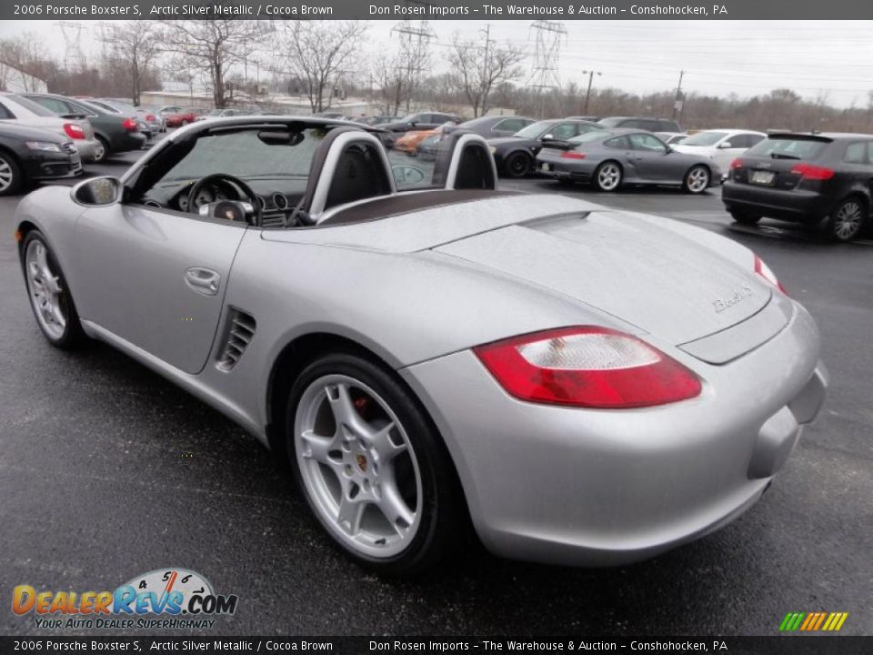 2006 Porsche Boxster S Arctic Silver Metallic / Cocoa Brown Photo #10