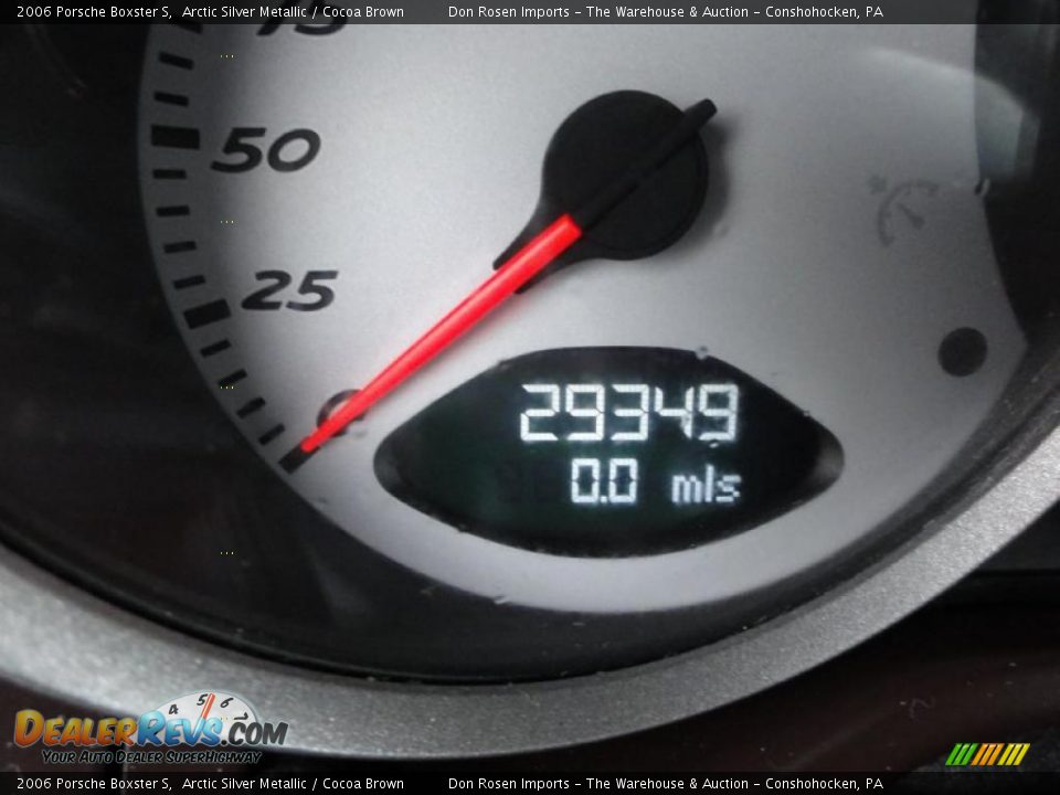 2006 Porsche Boxster S Arctic Silver Metallic / Cocoa Brown Photo #34