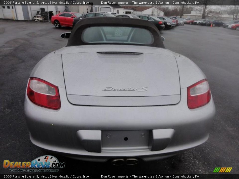 2006 Porsche Boxster S Arctic Silver Metallic / Cocoa Brown Photo #36