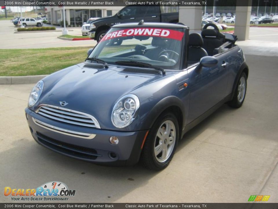 2006 Mini Cooper Convertible Cool Blue Metallic / Panther Black Photo #1