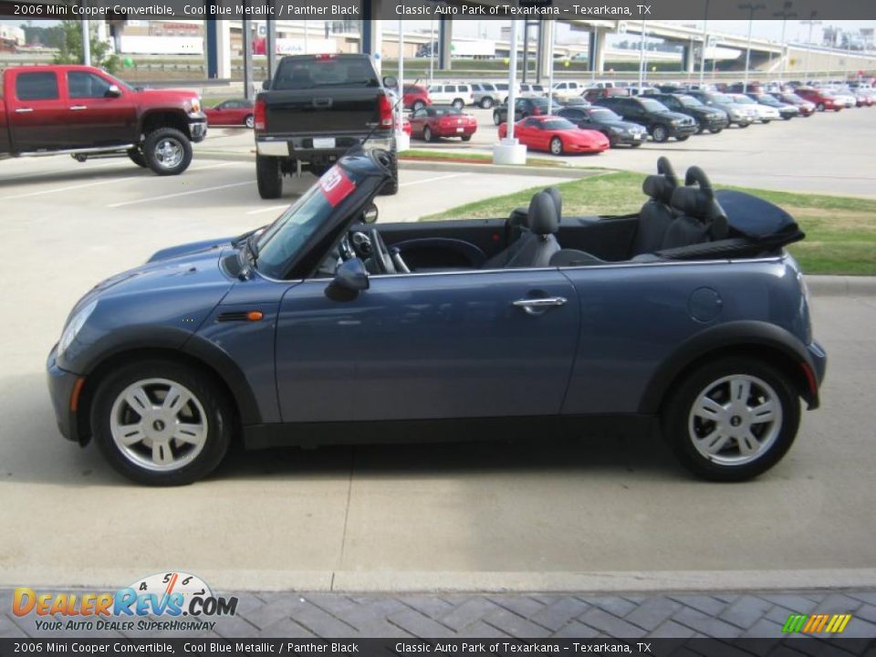 2006 Mini Cooper Convertible Cool Blue Metallic / Panther Black Photo #2