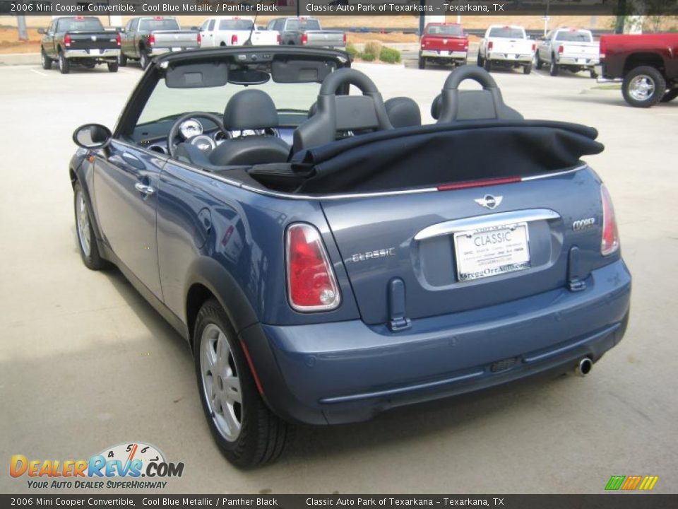 2006 Mini Cooper Convertible Cool Blue Metallic / Panther Black Photo #3
