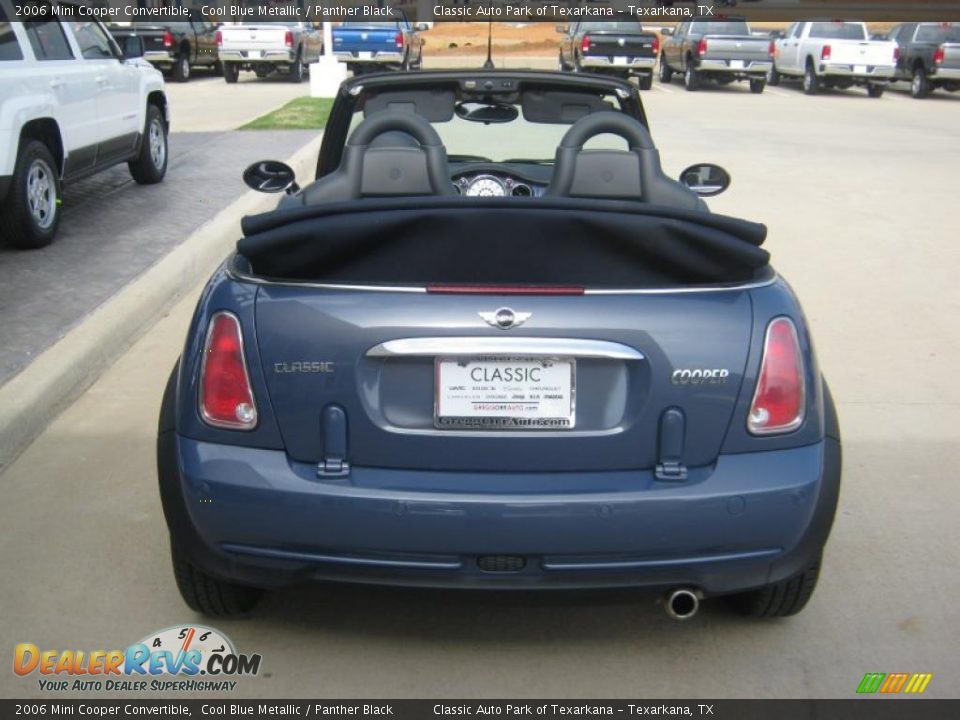 2006 Mini Cooper Convertible Cool Blue Metallic / Panther Black Photo #4