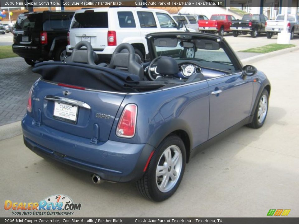 2006 Mini Cooper Convertible Cool Blue Metallic / Panther Black Photo #5