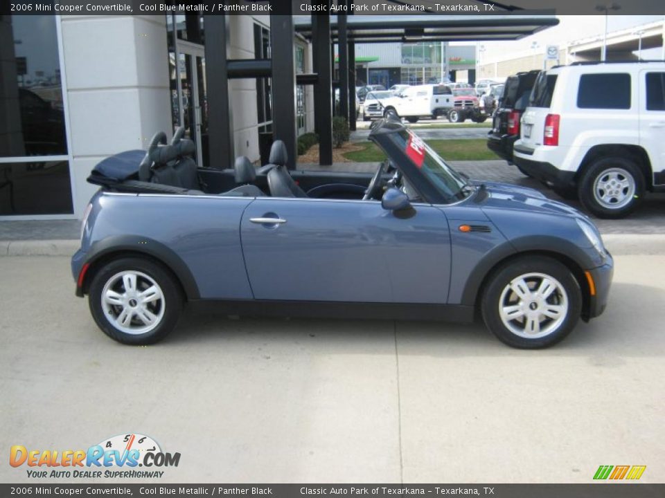 2006 Mini Cooper Convertible Cool Blue Metallic / Panther Black Photo #6