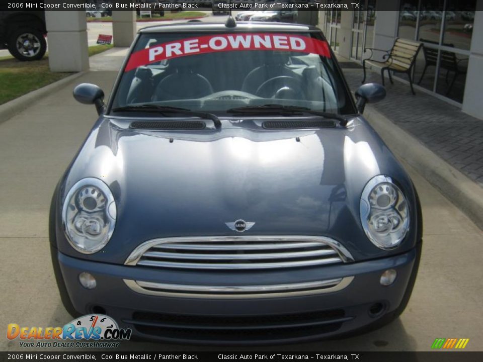 2006 Mini Cooper Convertible Cool Blue Metallic / Panther Black Photo #8