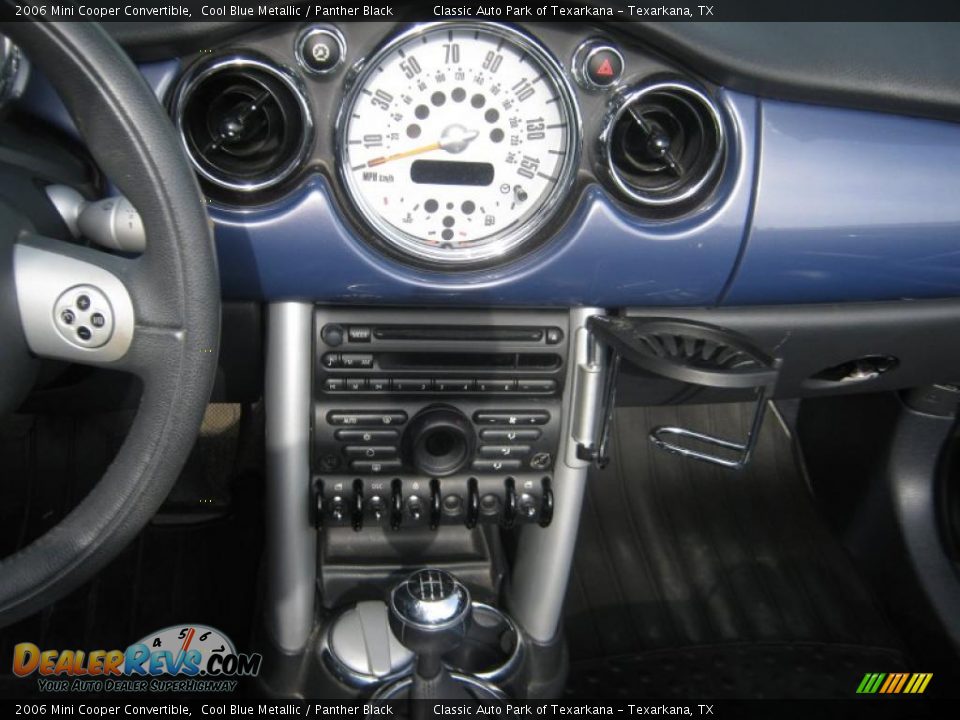 2006 Mini Cooper Convertible Cool Blue Metallic / Panther Black Photo #9