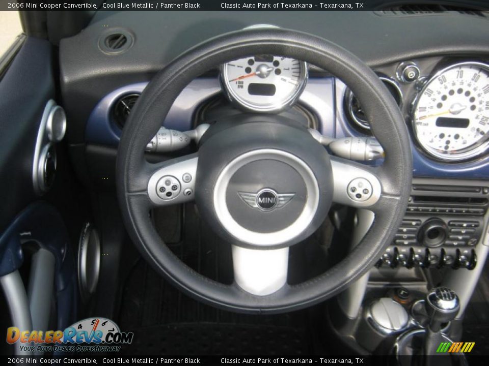 2006 Mini Cooper Convertible Cool Blue Metallic / Panther Black Photo #10