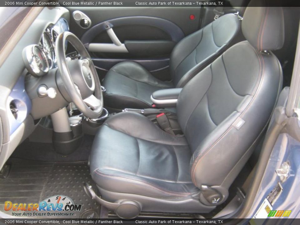 2006 Mini Cooper Convertible Cool Blue Metallic / Panther Black Photo #13