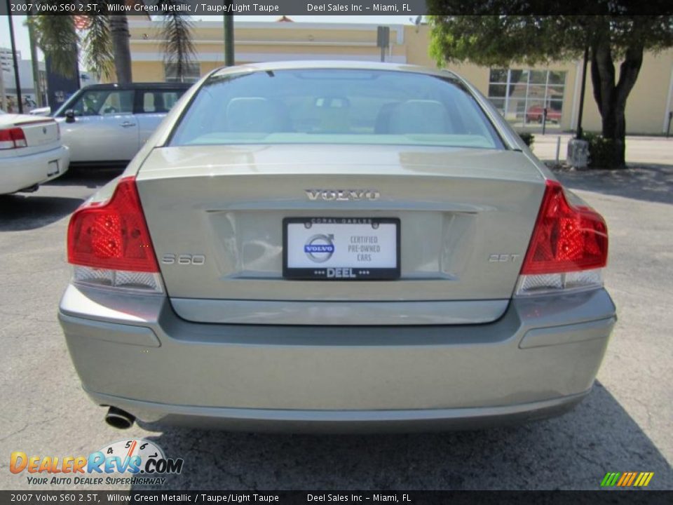 2007 Volvo S60 2.5T Willow Green Metallic / Taupe/Light Taupe Photo #4