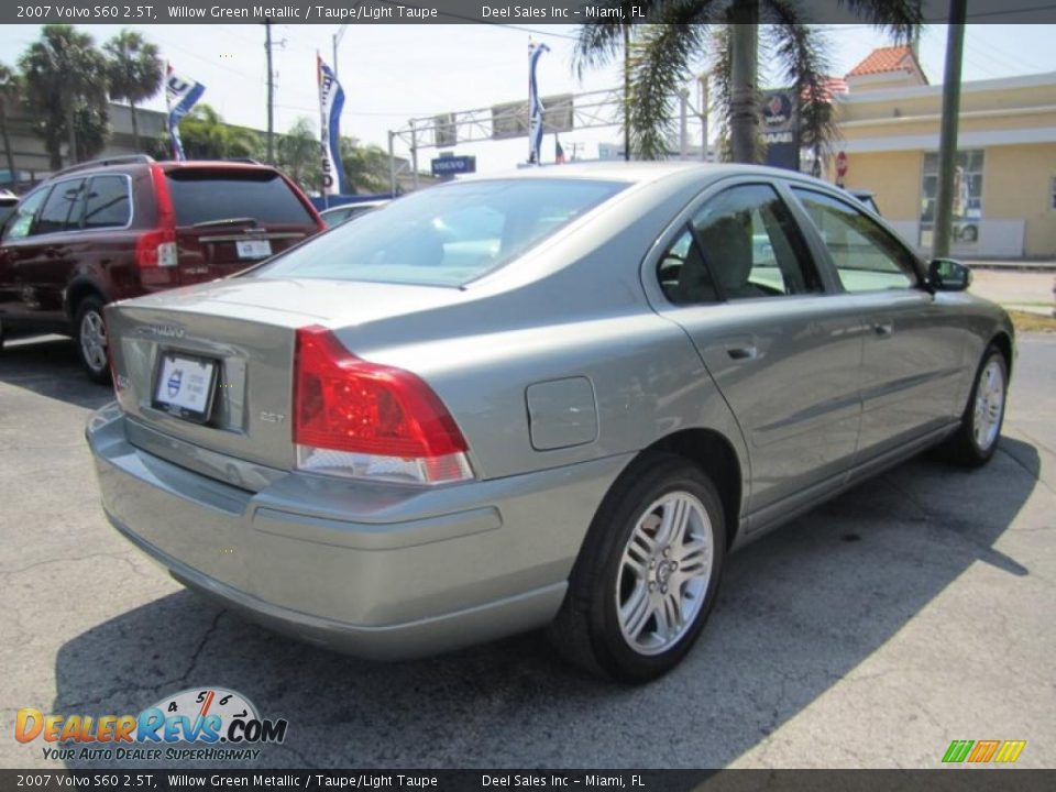 2007 Volvo S60 2.5T Willow Green Metallic / Taupe/Light Taupe Photo #5