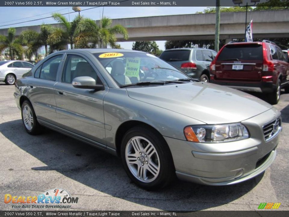2007 Volvo S60 2.5T Willow Green Metallic / Taupe/Light Taupe Photo #7