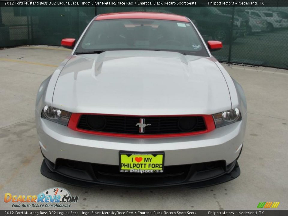 2012 Ford Mustang Boss 302 Laguna Seca Ingot Silver Metallic/Race Red / Charcoal Black Recaro Sport Seats Photo #9