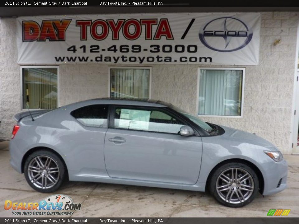 2011 Scion tC Cement Gray / Dark Charcoal Photo #1