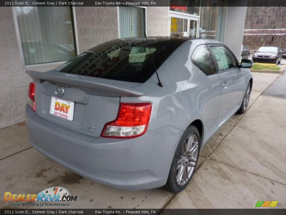 2011 Scion tC Cement Gray / Dark Charcoal Photo #2