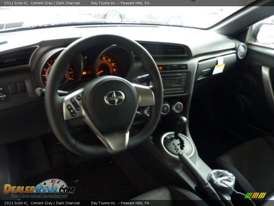 2011 Scion tC Cement Gray / Dark Charcoal Photo #10