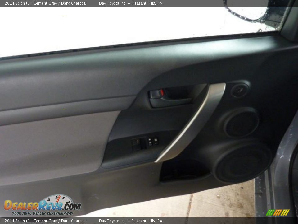 2011 Scion tC Cement Gray / Dark Charcoal Photo #11