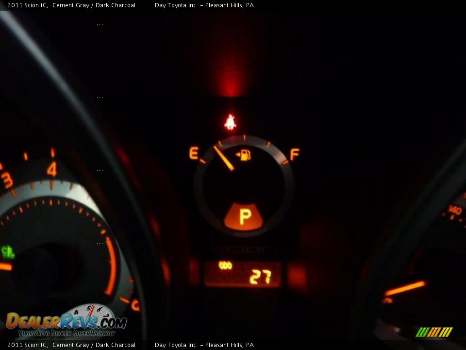 2011 Scion tC Cement Gray / Dark Charcoal Photo #14