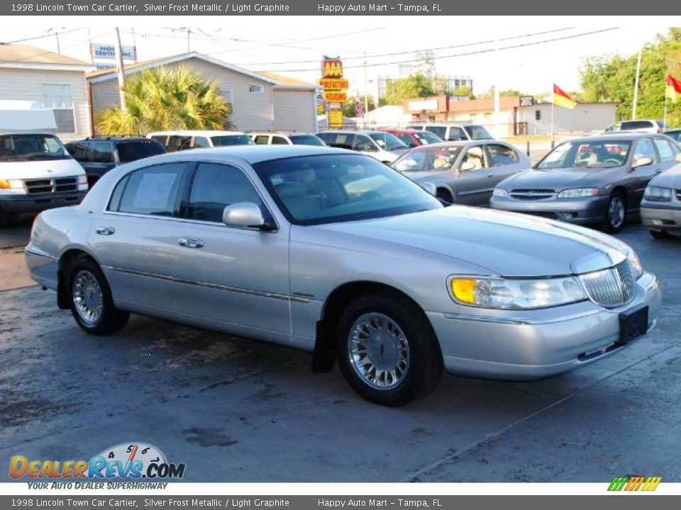 1998 Lincoln Town Car Cartier Silver Frost Metallic / Light Graphite Photo #3