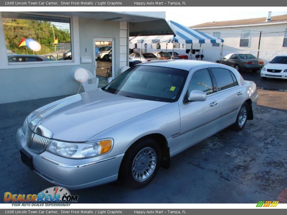 1998 Lincoln Town Car Cartier Silver Frost Metallic / Light Graphite Photo #5