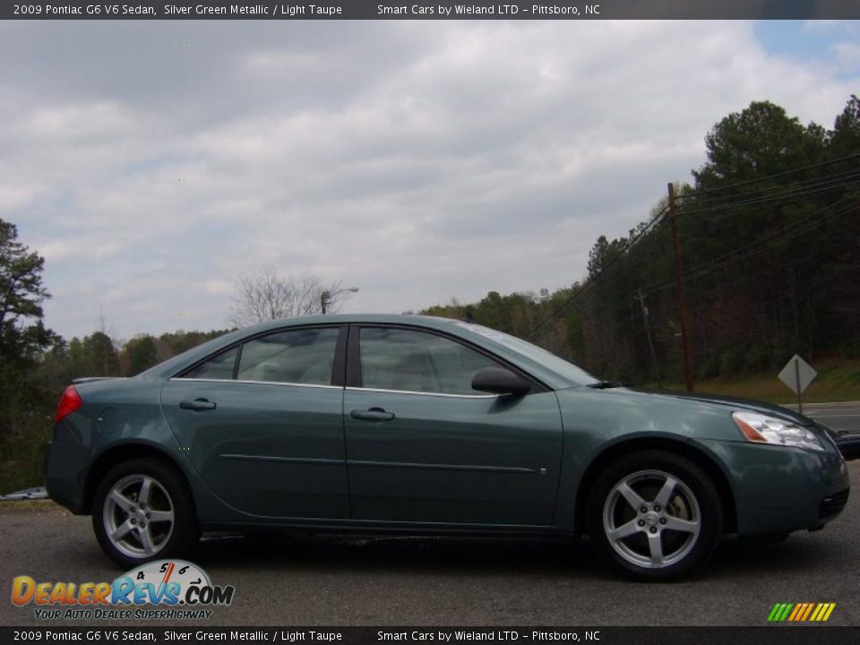 2009 Pontiac G6 V6 Sedan Silver Green Metallic / Light Taupe Photo #1