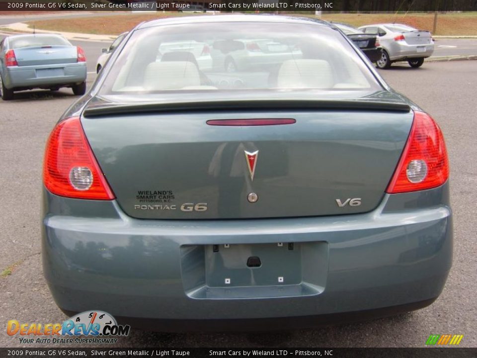 Silver Green Metallic 2009 Pontiac G6 V6 Sedan Photo #5