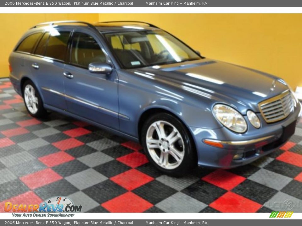 2006 Mercedes-Benz E 350 Wagon Platinum Blue Metallic / Charcoal Photo #1