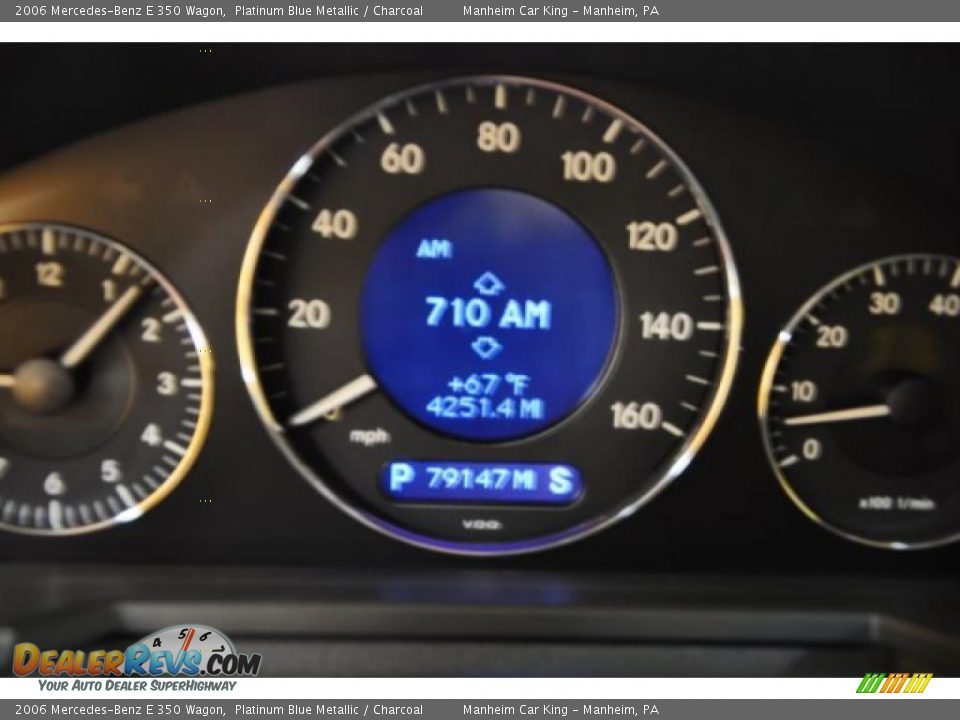 2006 Mercedes-Benz E 350 Wagon Platinum Blue Metallic / Charcoal Photo #7