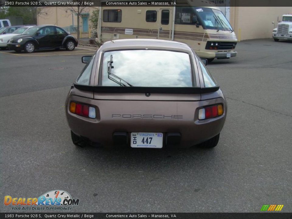 1983 Porsche 928 S Quartz Grey Metallic / Beige Photo #7
