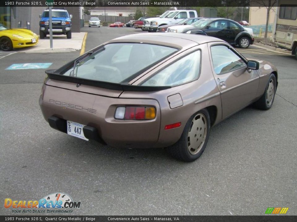 1983 Porsche 928 S Quartz Grey Metallic / Beige Photo #8