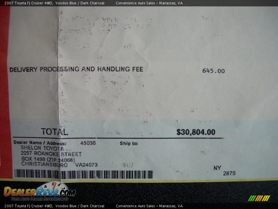 2007 Toyota FJ Cruiser 4WD Voodoo Blue / Dark Charcoal Photo #11