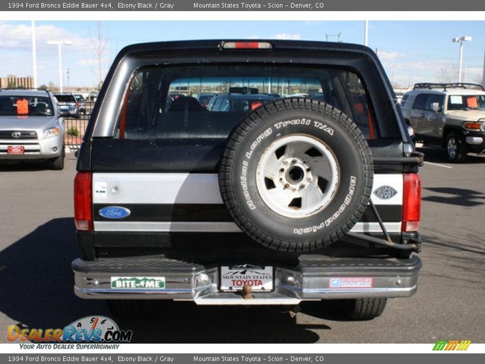 1994 Ford Bronco Eddie Bauer 4x4 Ebony Black / Gray Photo #3