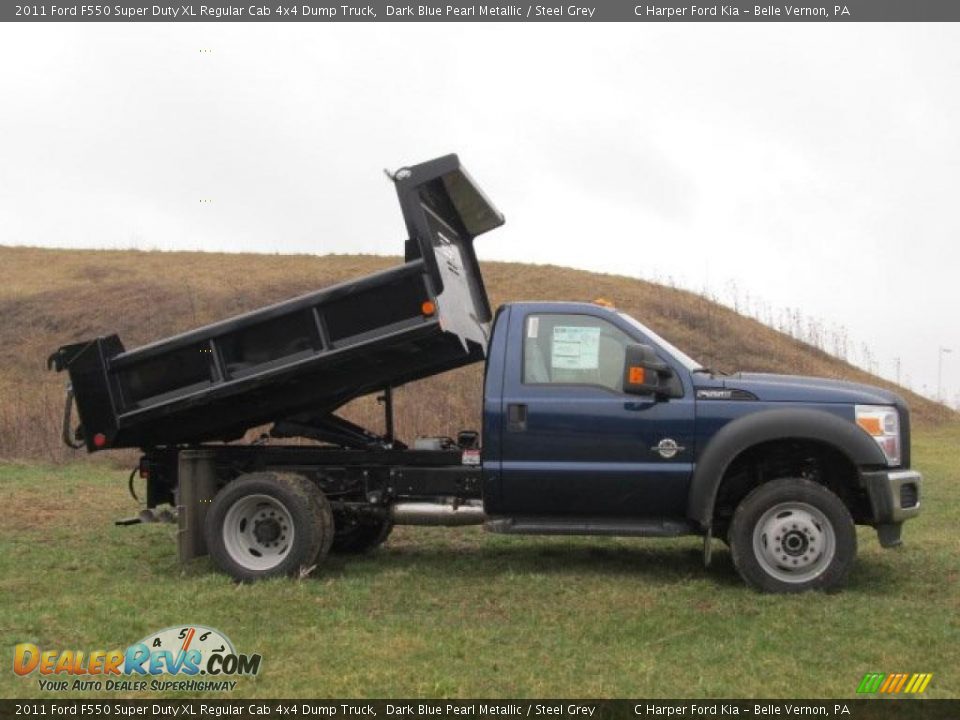 Dark Blue Pearl Metallic 2011 Ford F550 Super Duty XL Regular Cab 4x4 Dump Truck Photo #6