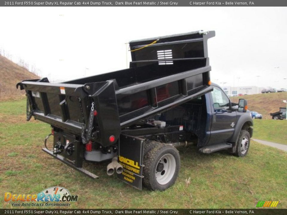 Dark Blue Pearl Metallic 2011 Ford F550 Super Duty XL Regular Cab 4x4 Dump Truck Photo #7