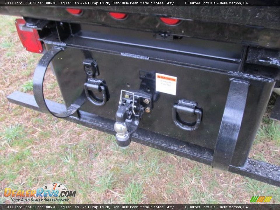 2011 Ford F550 Super Duty XL Regular Cab 4x4 Dump Truck Dark Blue Pearl Metallic / Steel Grey Photo #9