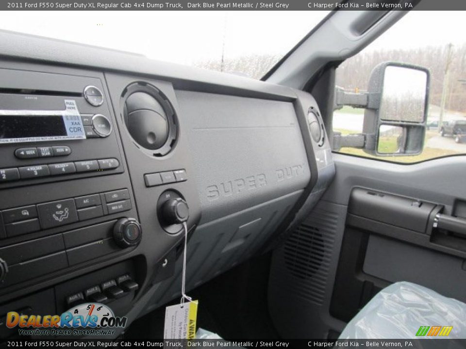 2011 Ford F550 Super Duty XL Regular Cab 4x4 Dump Truck Dark Blue Pearl Metallic / Steel Grey Photo #20