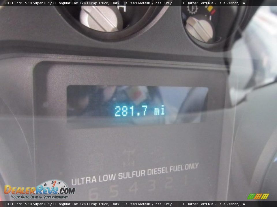 2011 Ford F550 Super Duty XL Regular Cab 4x4 Dump Truck Dark Blue Pearl Metallic / Steel Grey Photo #24