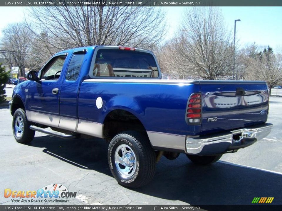 1997 Ford F150 XL Extended Cab Moonlight Blue Metallic / Medium Prairie Tan Photo #4