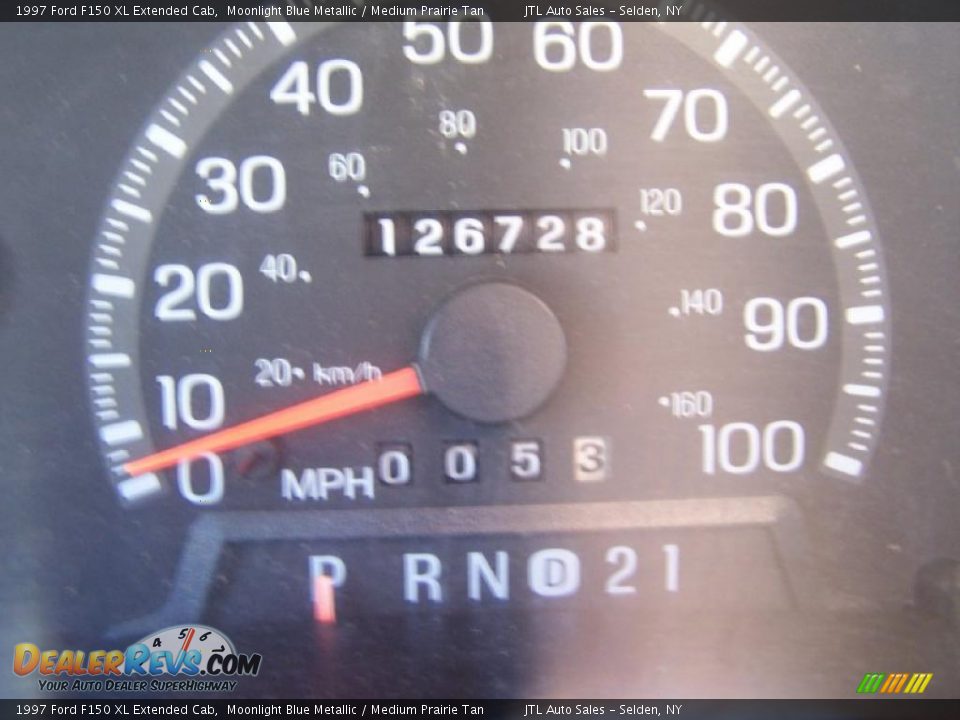1997 Ford F150 XL Extended Cab Moonlight Blue Metallic / Medium Prairie Tan Photo #12