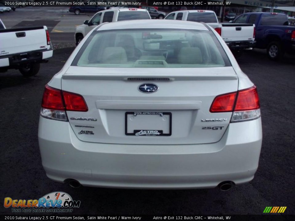 2010 Subaru Legacy 2.5 GT Premium Sedan Satin White Pearl / Warm Ivory Photo #5