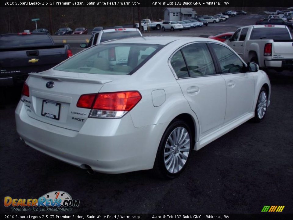 2010 Subaru Legacy 2.5 GT Premium Sedan Satin White Pearl / Warm Ivory Photo #6