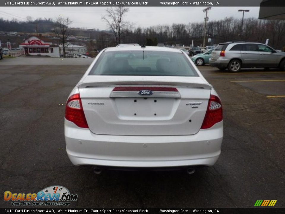 2011 Ford Fusion Sport AWD White Platinum Tri-Coat / Sport Black/Charcoal Black Photo #3
