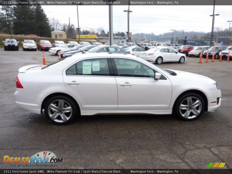 White Platinum Tri-Coat 2011 Ford Fusion Sport AWD Photo #5