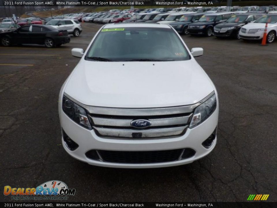 White Platinum Tri-Coat 2011 Ford Fusion Sport AWD Photo #7