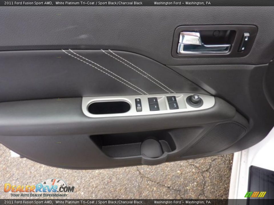 2011 Ford Fusion Sport AWD White Platinum Tri-Coat / Sport Black/Charcoal Black Photo #12