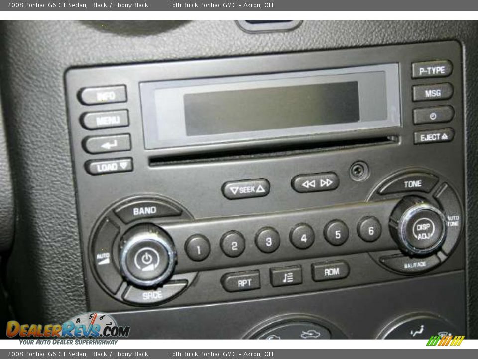 2008 Pontiac G6 GT Sedan Black / Ebony Black Photo #10