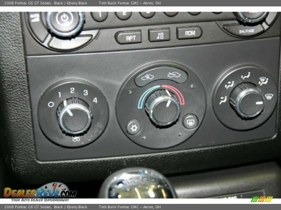 2008 Pontiac G6 GT Sedan Black / Ebony Black Photo #11