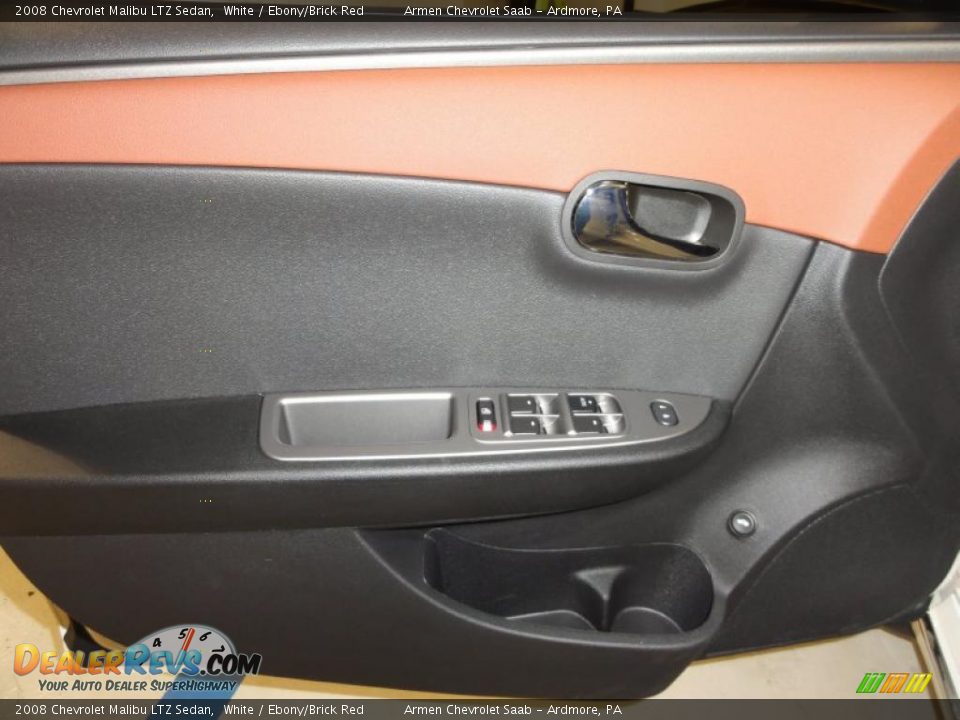 2008 Chevrolet Malibu LTZ Sedan White / Ebony/Brick Red Photo #12